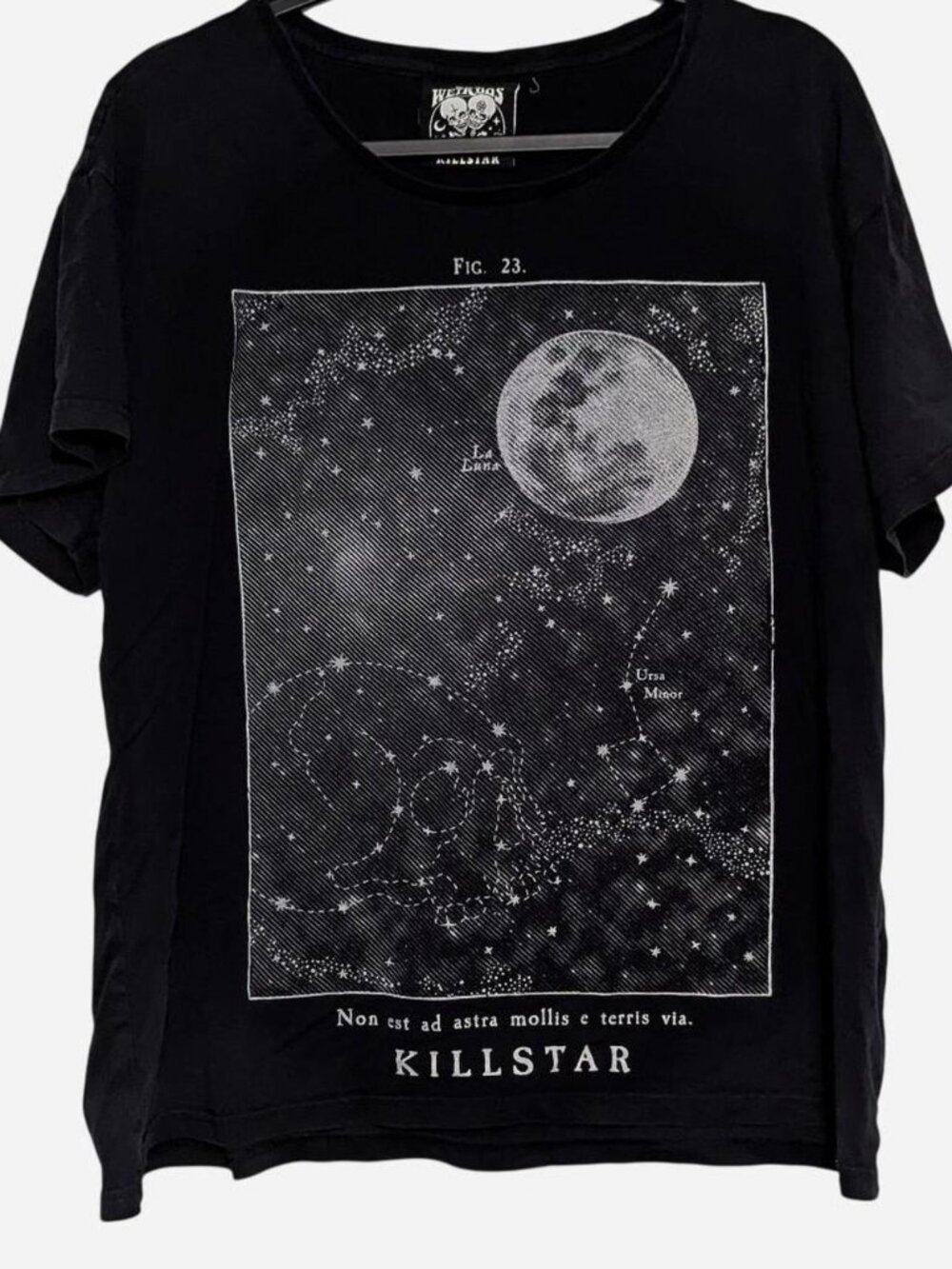 Official Killstar "Ad Astra" Celestial Skull Constellation Graphic Tee